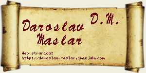 Daroslav Maslar vizit kartica